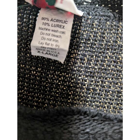 Vintage Nutcracker Ugly Christmas Sweater Dog on Skis Holiday Womens XL - Picture 7 of 9